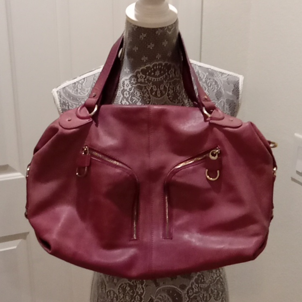 Ted Baker Purple Plum Leather Handle Bag